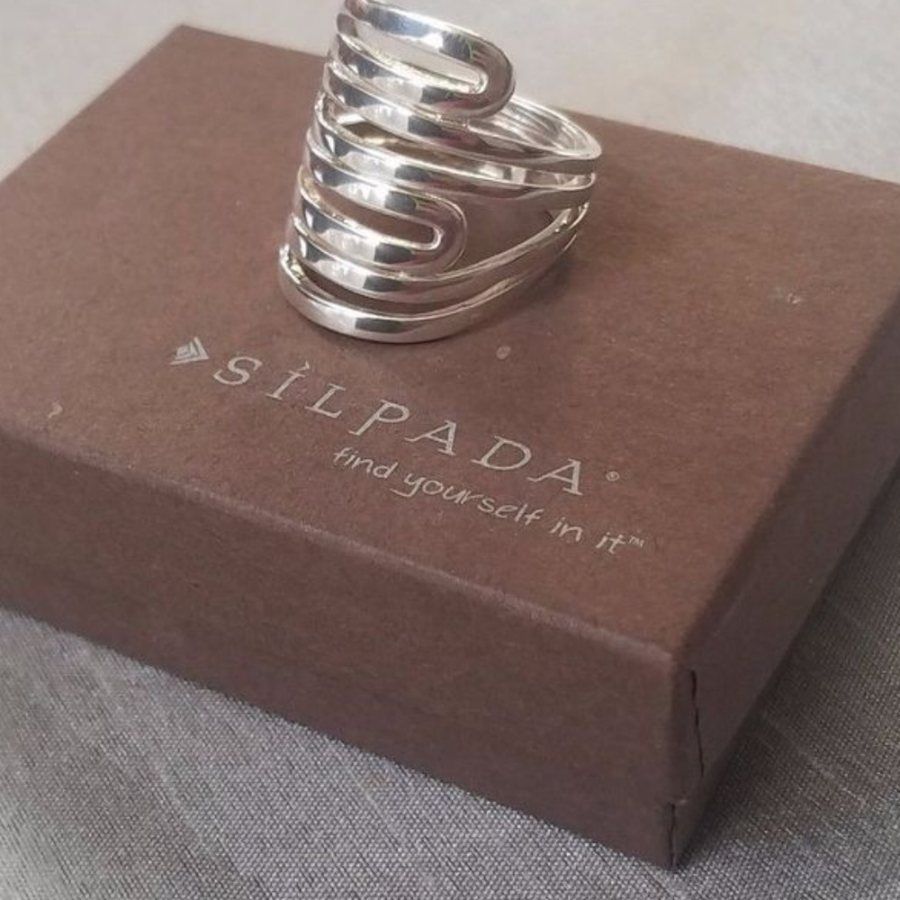 Silpada Polished Silver Multi-Open Band Ring